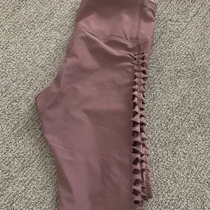 forever 21 mauv ruched cut out leggings